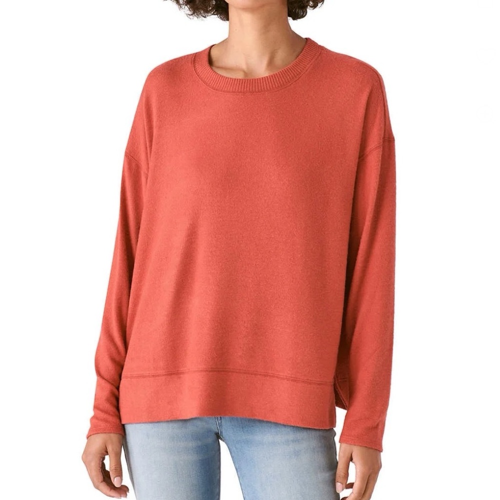 Lucky Brand Long Sleeve Oversized Cozy Crew Neck Knit Sweater Ladies XXL